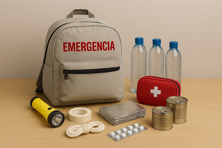 mochila con suministros 