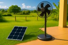 abanico recargable patio en campo